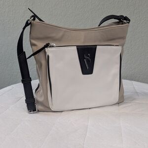 Simply Vera Vera Wang Taupe Colorblock Crossbody Bag | Minimalist